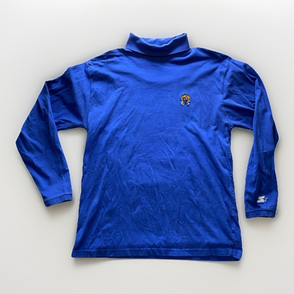 Vintage Starter Kentucky Wildcats Turtleneck Sweatshirt XL Blue Embroidered Logo